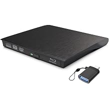 JOTEC External 3D Bluray DVD Drive Burner, Portable USB 3.0 and Type-C Blu-Ray 6X Silm Blu Ray BD CD DVD Player Writer for MacBook, Laptop, Desktop Windows, MacOS, Linux