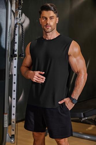 Image of COOFANDY Men's 3 Pack Workout Tank Tops Gym Muscle Tee Bodybuilding Fitness Sleeveless T Shirts