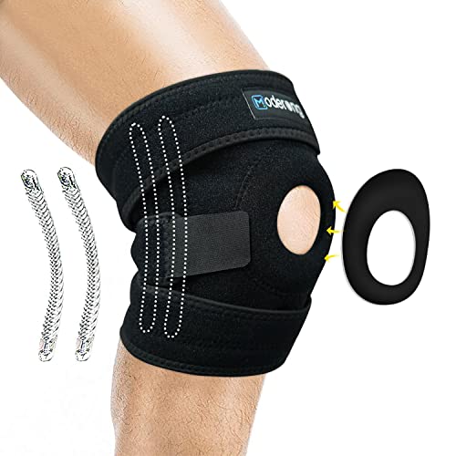 Plus Size Knee Brace for Women Men Open Patella Knee Brace with Side Stabilizers Adjustable Knee Brace for Arthritis Pain and Support,Meniscus Tear,ACL,Injury Recovery,Pain Relief,Extra Large (4XL/5XL/6XL)