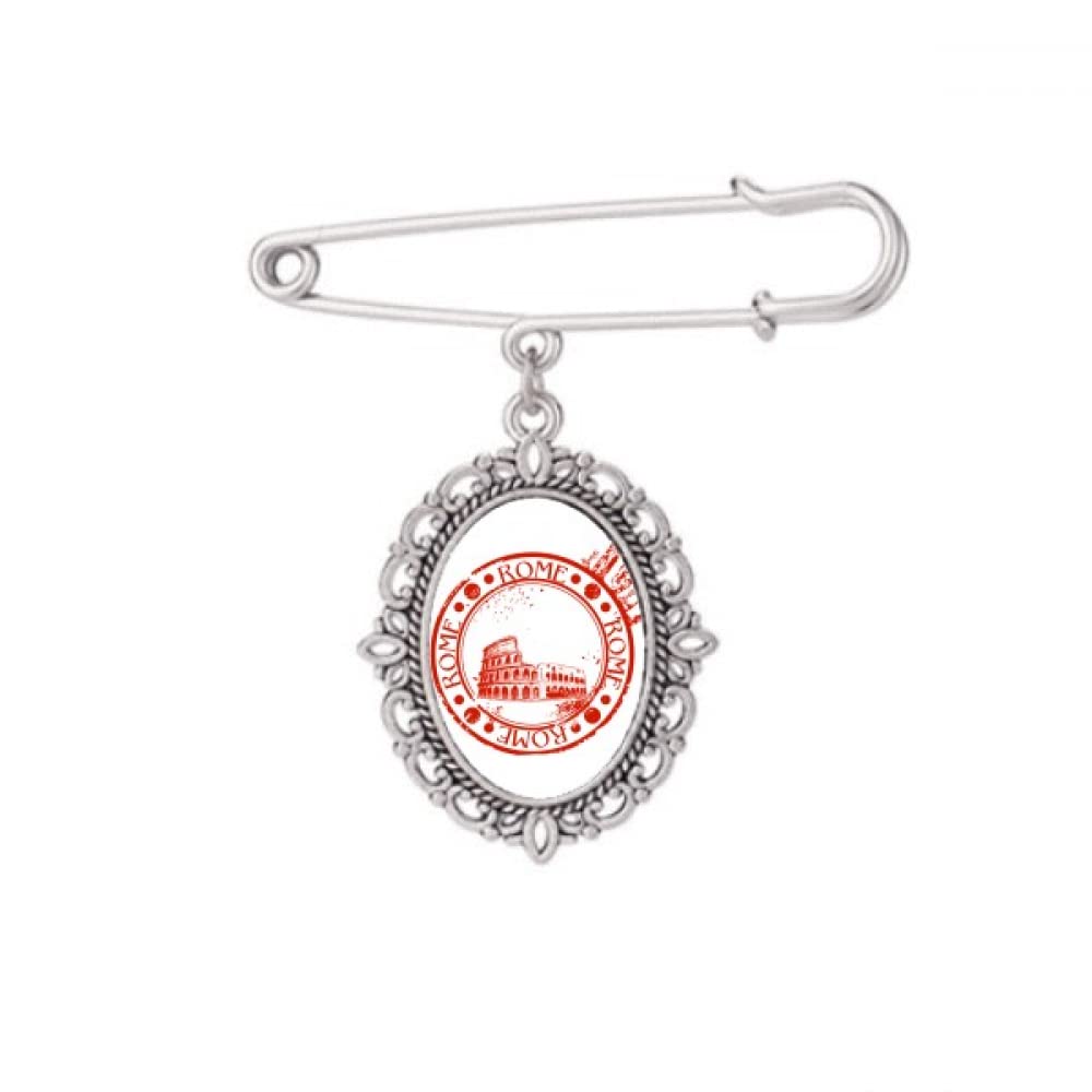 no/noItaly Rome Pit Classic Country City Brooch Pin Dress Shirt Shawl Clips