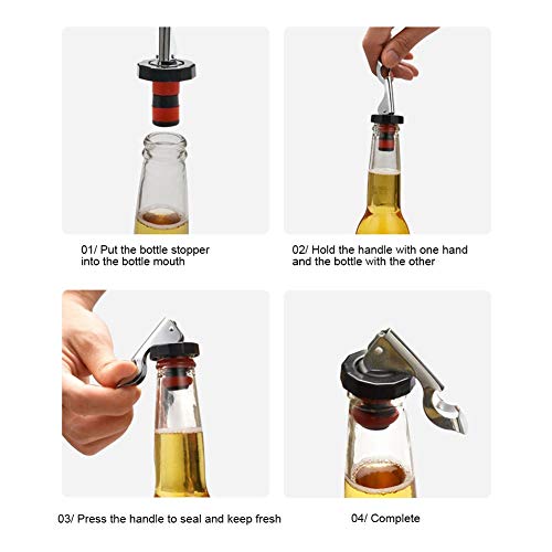 Protetor de vinho, fácil de operar, moderno, bonito, com boa vedação, para amantes de champanhe, par