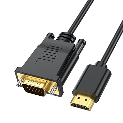 Image of HDMI Cable Adapter VGA to HDMI, 1080P VGA to HDMI Adapter for Computer, Desktop, Laptop, PC, Monitor, Projector, HDTV (HDMI TO VGA CABLE ADP IC)