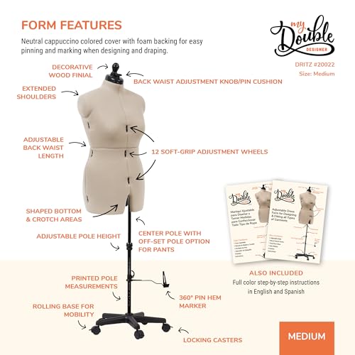 image for Dritz My Double Designer Adjustable Dress Form Medium, Female Sizes US