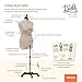 Dritz My Double Designer Adjustable Dress Form, Medium, Ivory