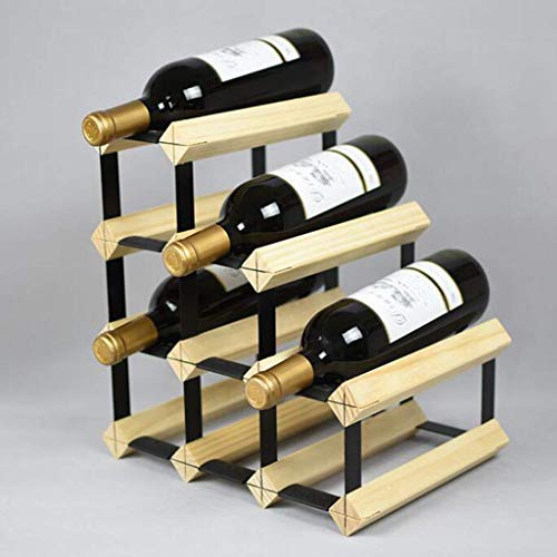 Soporte para botellas de vino de madera maciza miniatura 3