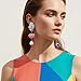 CASOLVX Candy Color Earrings Colorful Acrylic Earring Asymmetrical Earring Statement Dangle Fun Colorful Big Earrings Long Acrylic Jewelry for Women