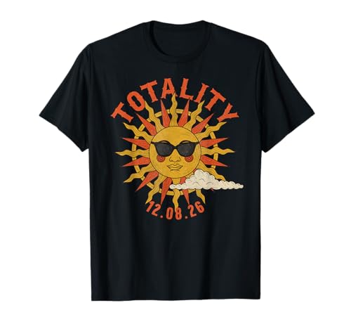 Vintage 2026 Total Solar Spain Eclipse Totality Summer T-Shirt