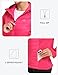 MoFiz Women's Fleece Running Jacket Full Zip Winter Cold Weather Gear Thermal Cycling Workout Jackets Rose Red S
