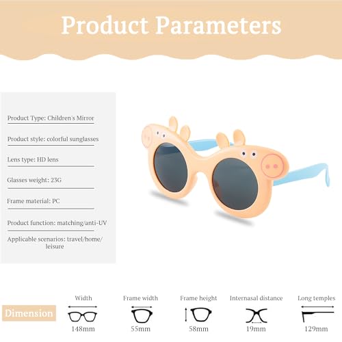Image of SYGA Kids Goggles, Modern Stylish Eyewears for Boy's and Girls, Suitable for Age 3-8 Years