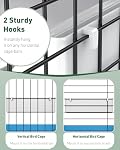 Pawfly 2 Pack Bird Feeder for Cage Hanging Plastic Feeder with Hooks Water Dispenser with Perches Bird Water Feeder for Cage Parrot Food Bowl for Parakeet Cockatiel Canary