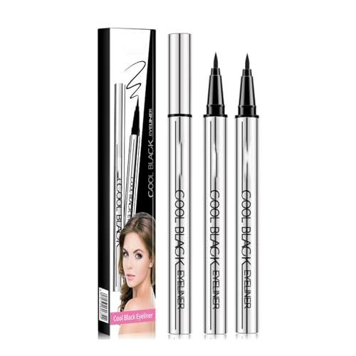 Long-Lasting Eyeliner Waterproof 24-Hour Smooth Application Ultra-Creamy Silky Texture Lightweight (2PCS)