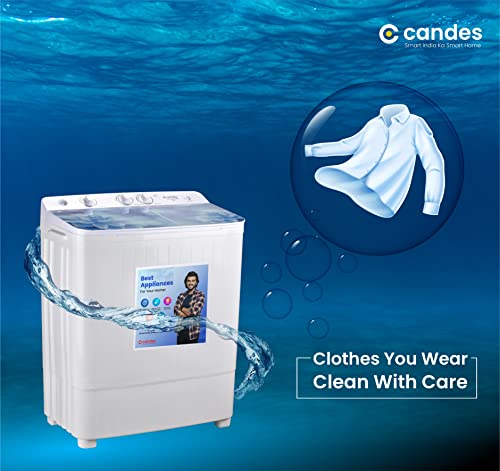 Image of Candes Washing machine Variation (7.2 Kg, Blue & White)