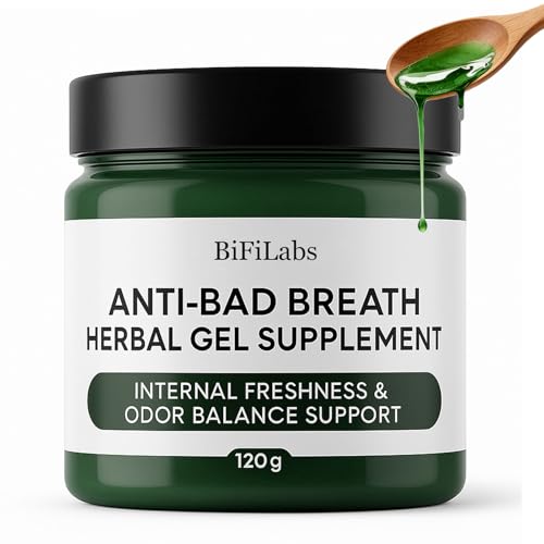 Image of Anti-Bad Breath Herbal Gel - Plant-Based Body Deodorizing Supplement Parsley & Mint - Internal Odor Support Formula, Smooth Daily Herbal Gel, 120g (1)