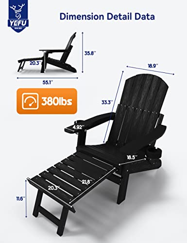 Yefu 01 Adirondack Chair With Ottoman thumb #2