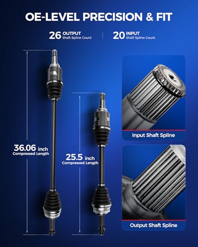 Image of KAX CV Axle Front Driver and Passenger Side for Toyota & Pontiac