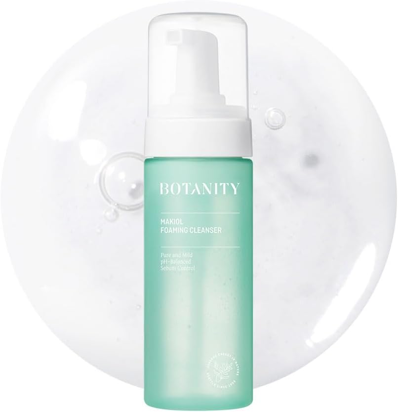 BOTANITY Makiol Foaming Cleanser | Low pH Cleanser with LHAs | Gentle & Refreshing | Sebum Control | Pore Refining | All Skin Type | Cruelty-Free | 5.07 fl oz
