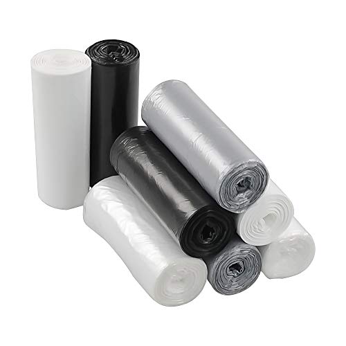 Tstorage 5 l Beutel Müllbeutel Abfallsack, Schwarz Weiß Grau transparent, 200 Fäden Cover