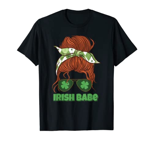 Happy St Patricks Day Irish Babe - Trébol de la suerte para mujer Camiseta