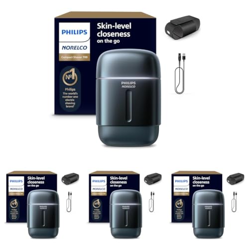 Image of Philips Norelco 700 Series Compact Electric Travel Shaver, Dove Blue, S794 /94 (Pack of 4)