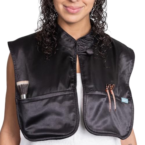 MONII Wearable Beauty Cover - Stays in Place for Wet Hair, Wash Day, Air-Drying & Makeup | Satin + Cotton Drape for Women