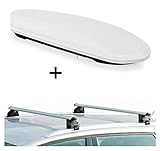 ALLES IN EINEM - Sparen Sie sich die Auswahl mehrerer Komponenten für Ihre perfekte Transportlösung - Mit dem Set aus Dachbox und Dachträger erhalten sie ein leicht zu montierendes Komplettpaket mit allen Befestigungsteilen.