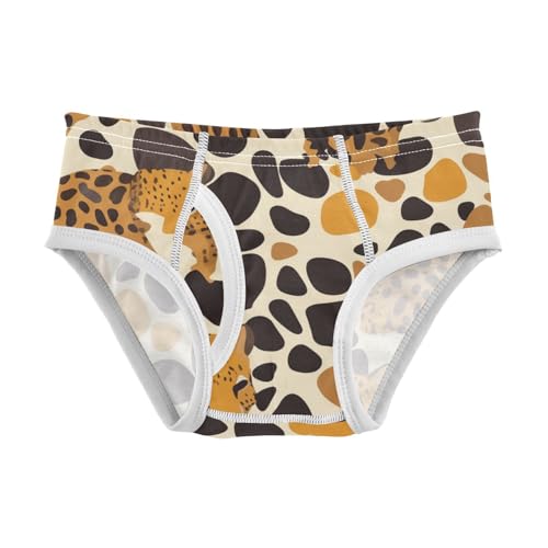 KLL Abstract Leopard Cheetah Skin Shapes Toddler Boy Comfort Briefs Breathable Undies