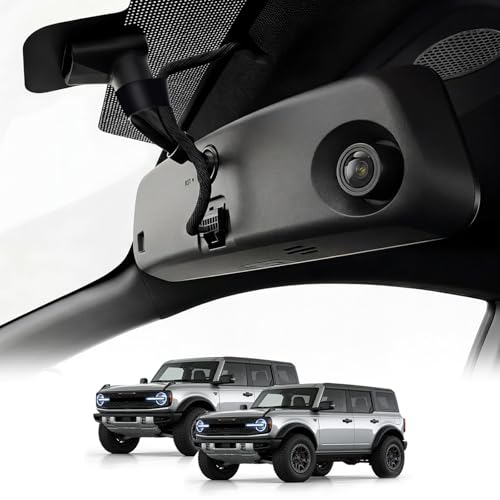 KCV 4K Mirror Dash Cam for Ford Bronco (Non-Sport Model) 2021–2025, Front…