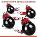 Hollowfly Coated Downrigger Ball Weight with Keel Downrigger Weights Vinyl-Coated Trolling Weight for Boats Round Marine Accessories Black(8 lb)