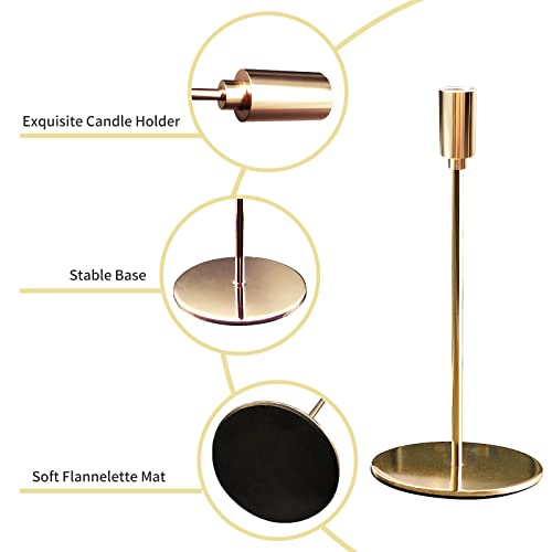 Flardor Gold Candle Holders Set 3, Decorative Candlestick Holder For Formal Events, Gifts For Friends, Candelabra Elegant Decoration For Table (Glod×3) #TOP2