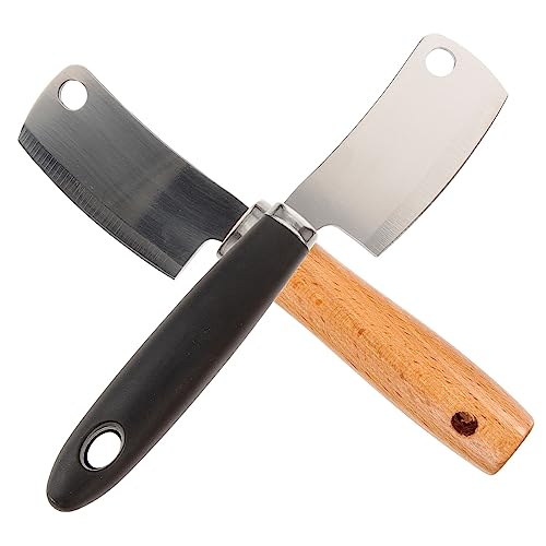 Garneck 2pcs Mini Cheese Cutters Stainless Steel Kitchen Knife Fruit Vegetable Slicer Easy to Clean