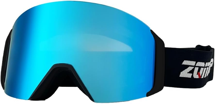 Ski Goggles,OTG Snowboard Goggles with Anti-Fog Magnetic Interchangeable Lens UV Protection for Snowmobile and Skate