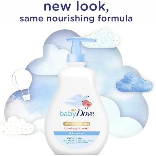 Baby Dove Tip to Toe Wash, Rich Moisture, 13 Ounce Pump (Pack of 2)