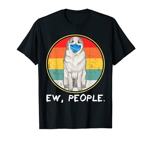 Vintage Ew People Grande Pireneo Cane Indossare Maschera Viso Maglietta