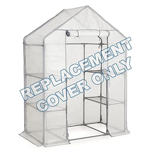 Taylor & Brown Walk In Greenhouse Cover Heavy Duty Replacement Spare Reinforced White PE Growhouse Cover - 143x73x195cm COVER ONLY