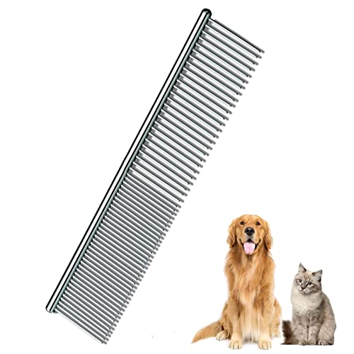 Stainless Steel Pet Comb,Pet Comb for Large Medium Small Dogs Cats Fur Detangling Tool for Pets