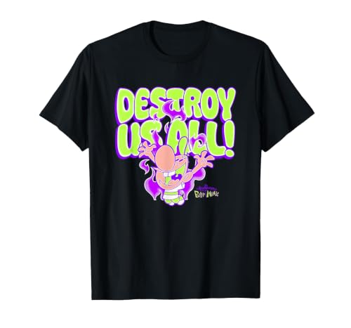 The Grim Adventures of Billy and Mandy Destroy Us All! Logo T-Shirt, Men, Black, 3X-Large