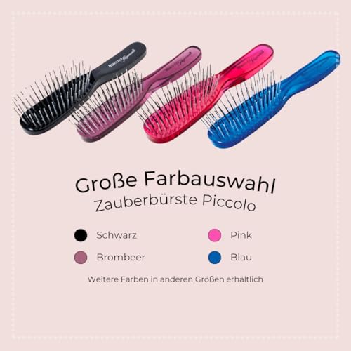 HERCULES SÄGEMANN - Zauberbürste Piccolo Schwarz | Hochwertige Scalp Brush für sanftes Entwirren ohne Ziepen. geeignet für nasses und trockenes Haar. | Farbe: Schwarz |Größe: Piccolo
