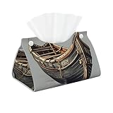 Construction de qualité : housse de boîte à mouchoirs avec imprimé vieux bateaux vikings pour chambre à coucher, fabriquée à partir de cuir PVC de qualité supérieure offrant durabilité et légèreté, assurant une utilisation durable. Son design convivial permet un accès facile aux mouchoirs, ce qui en fait un excellent ajout à votre voiture ou chambre à coucher.