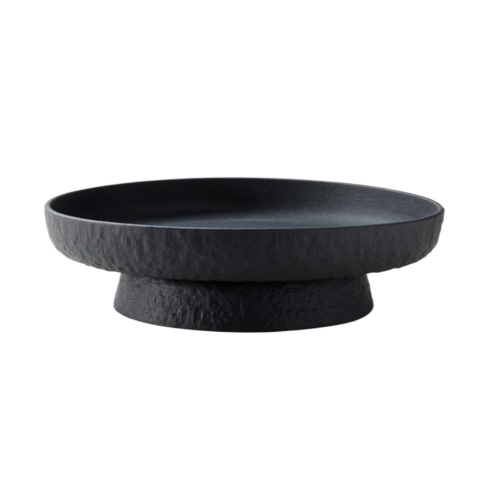 XUJUAN-0227 Fruit Bowls Black Ceramic Fruit Bowl, High Footed, Large Capacity, Used for Kitchen Counter or Countertop Decoration
