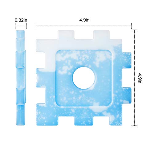 Ice Packs (set of 6) Cool Pack for Lunch Box Freezer Packs for Lunch Bags Coolers Ice Pack Slim Reusable Long Lasting lunch box ice packs interlocking Ice Packs as Ice Cube cooler Blue