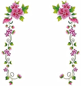 Decals Design 'Flower Vines' Wall Sticker (PVC Vinyl, 70 cm x 25 cm, Multicolour)