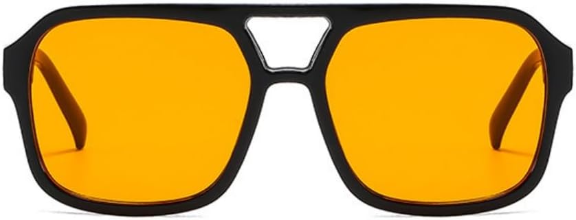 Retro 70s Square Aviator Sunglasses Women Men Vintage Rectangle Sunglasses Flat Frame Trendy Shades