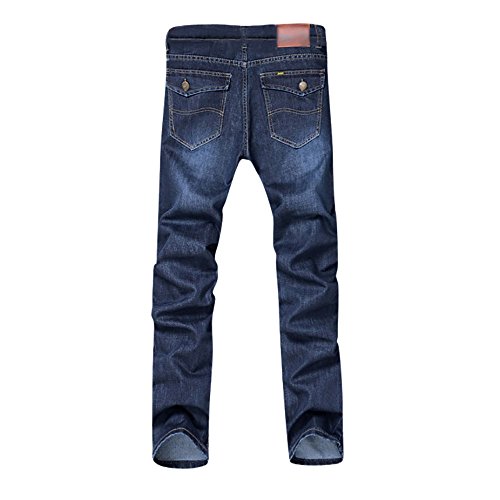 Classic Fit Jeans Mens Comfy Stretch Denim Pants Retro Washed Straight Leg Biker Jeans Trousers Bootcut Work Pants3
