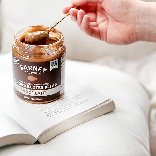 image for Barney Butter Almond Butter, Chocolate, 10 Ounce Jar, Skin-Free Almond