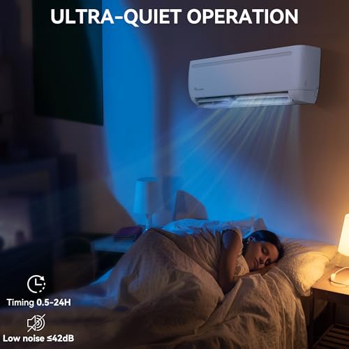 Image of YITAHOME 9000 BTU Mini Split Air Conditioner Heat Pump System, Wifi Enabled 19 SEER2 115V Inverter Ductless AC Cool Up to 450 Sq. Ft, Compatible with Alexa, Complete Installation Kit