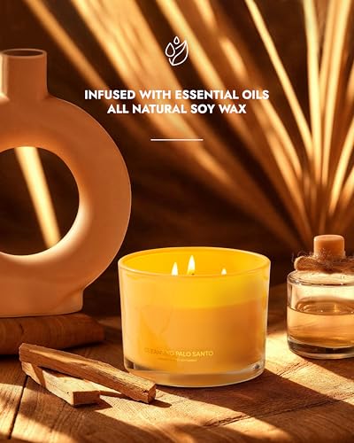 96NORTH-Luxury-Palo-Santo-Candle-Large-3-Wick-Jar-Candle-Up-to-50-Hours-Burning-Time-100-Natural-Soy-Wax-Relaxing-Aromatherapy-Aesthetic-Candles-Housewarming-Gift-for-Men-and-Women 96NORTH Luxury Palo Santo Candle Large 3 Wick Jar Candle Up to 50 Hours Burning Time 100 Natural Soy Wax Relaxing Aromatherapy Aesthetic Candles Housewarming Gift for Men and Women