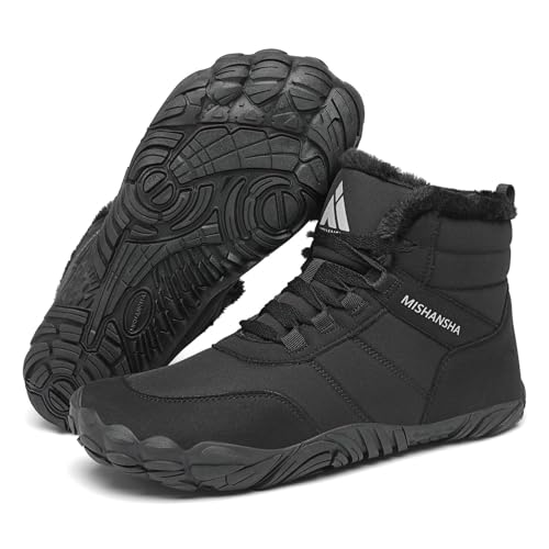 Mishansha Winter Barfußschuhe Herren Damen Barfussschuhe Outdoor Winterschuhe Wasserabweisend...