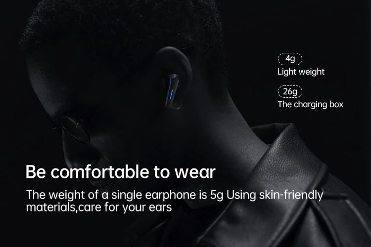 Image of K55 TWS Gaming In Ear Earphone Waterproof Noise Reduction Stereo Earbuds with Microphone Wireless Bluetooth Earphone (Black, True Wireless)