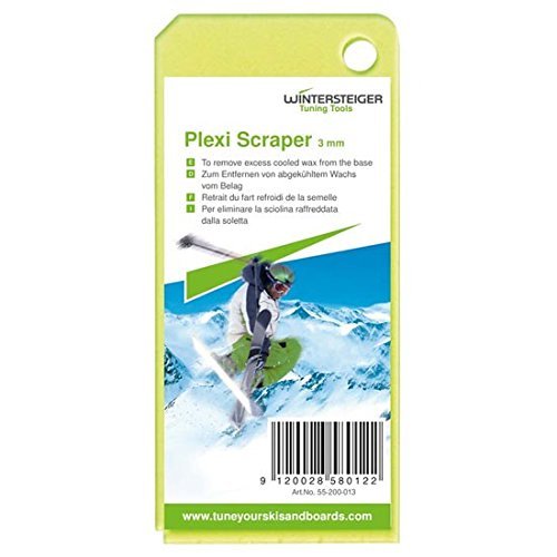 Wax Scraper - Scraper for Ski & Snowboard, Removes Excess Wax, Hanging Hole for Easy Organization