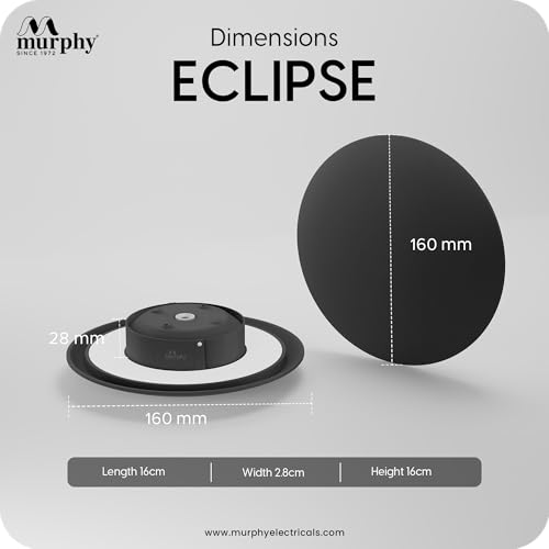 Image of Murphy 12W Black Moon LED Wall Lamp - 2-Year Warranty | Aluminium Body | Warm White Glow | Indoor /Outdoor Modern Lighting Fixture (Pack of 5)